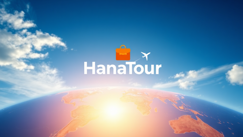 하나투어 회사 개요 (realistic 스타일)