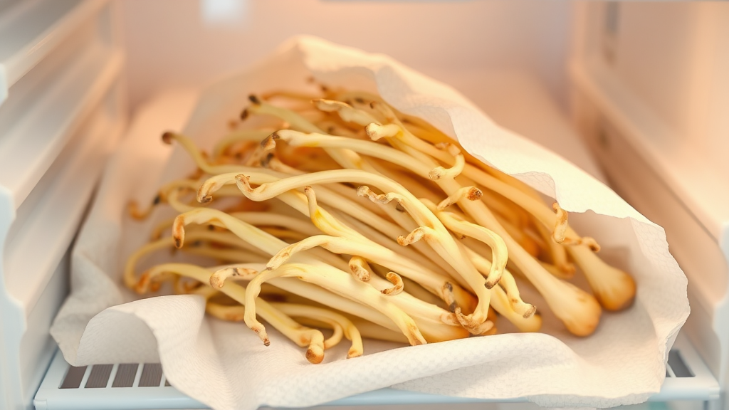 참송이버섯 보관법: 오래도록 맛있게 즐기기 (watercolor 스타일)