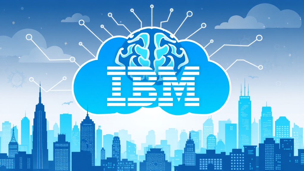 IBM 기업 개요 및 주가 정보 (illustration 스타일)