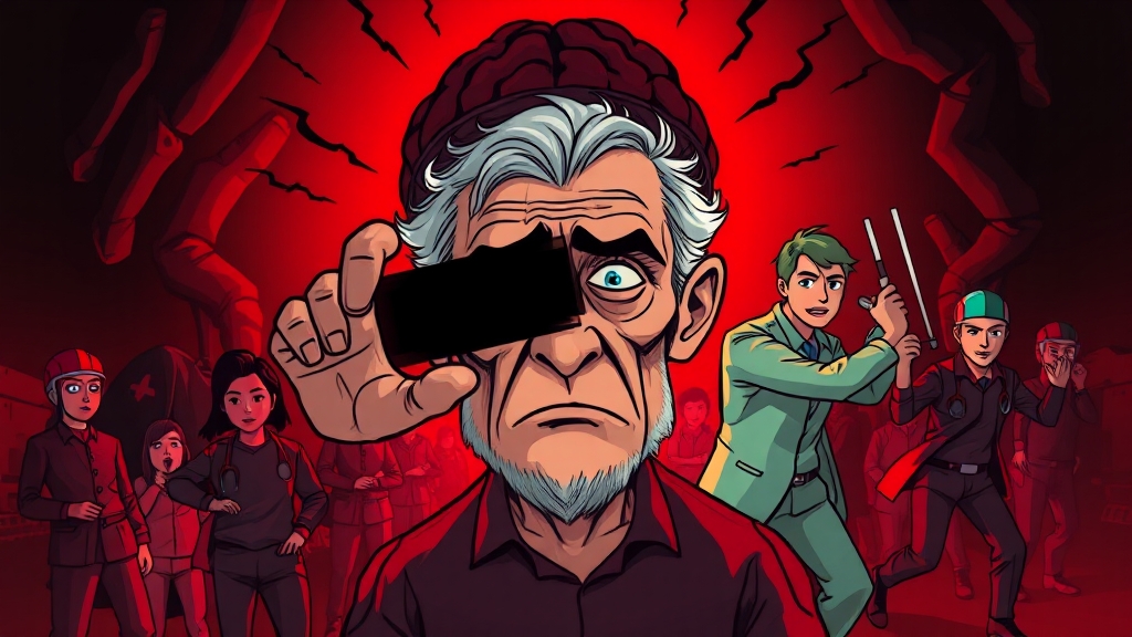 증상 및 진단 (cartoon 스타일)