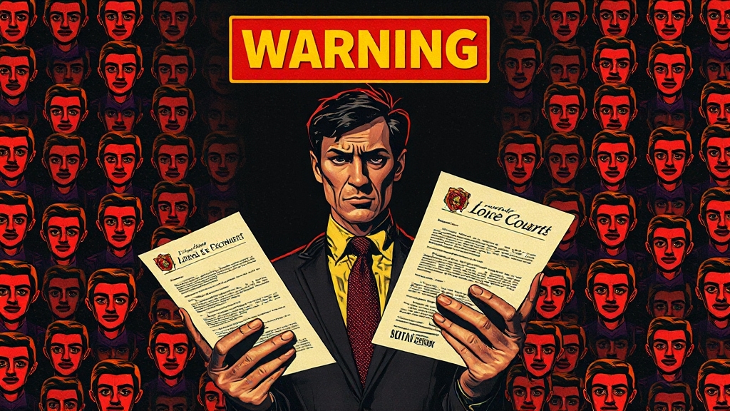 법원 사칭 보이스피싱 사례 (popart 스타일)