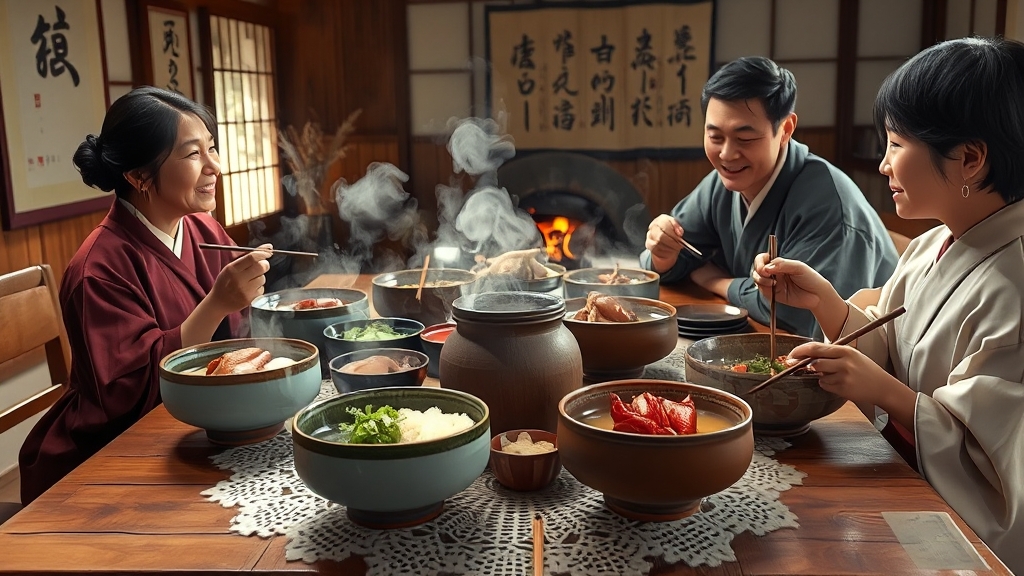 복날 문화의 역사와 의미 (realistic 스타일)