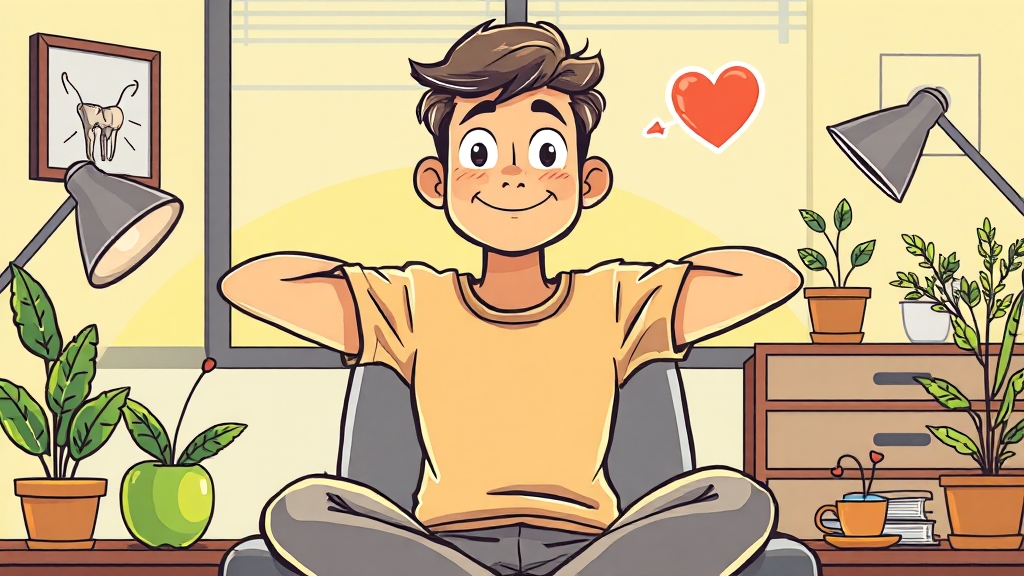 턱관절 건강 지키는 습관 (cartoon 스타일)