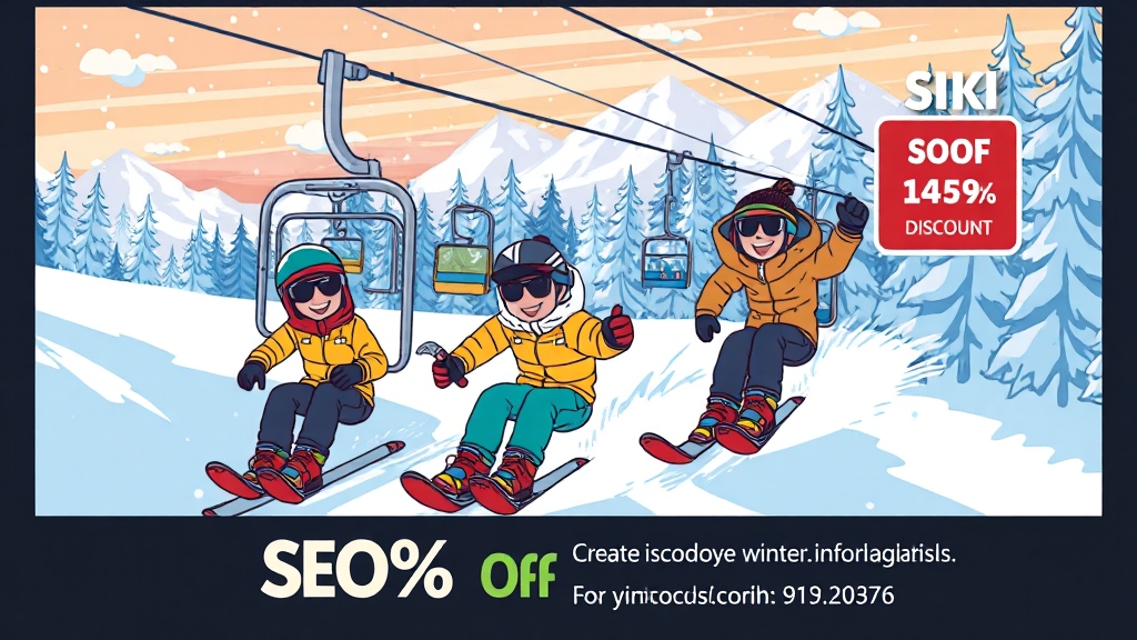 무주 스키장 리프트권 정보 (cartoon 스타일)