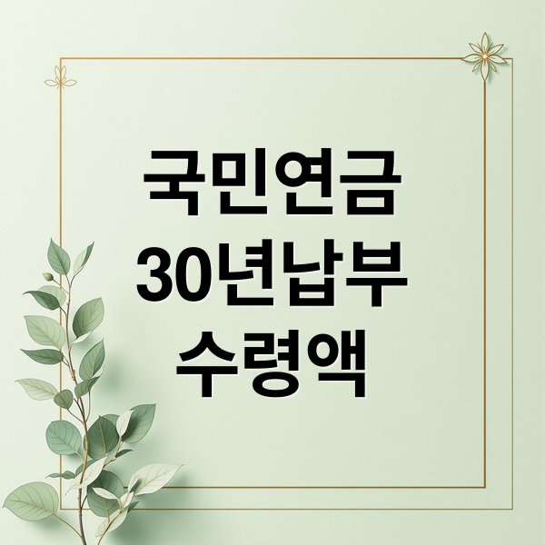 국민연금
30년납부
수령액 (국민연금 30년 200만원)
