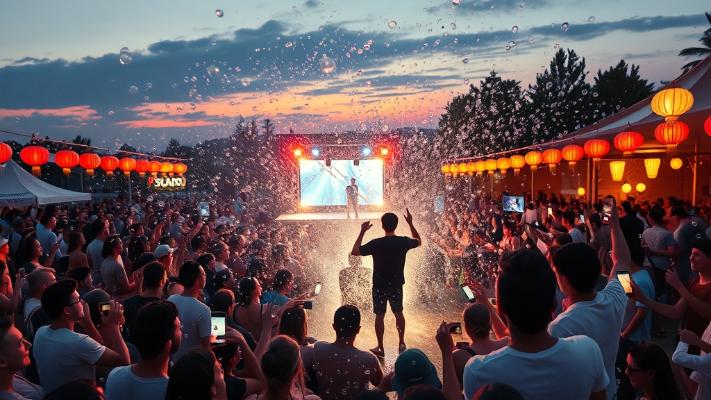 생생한 축제 후기 & 분위기 (realistic 스타일)