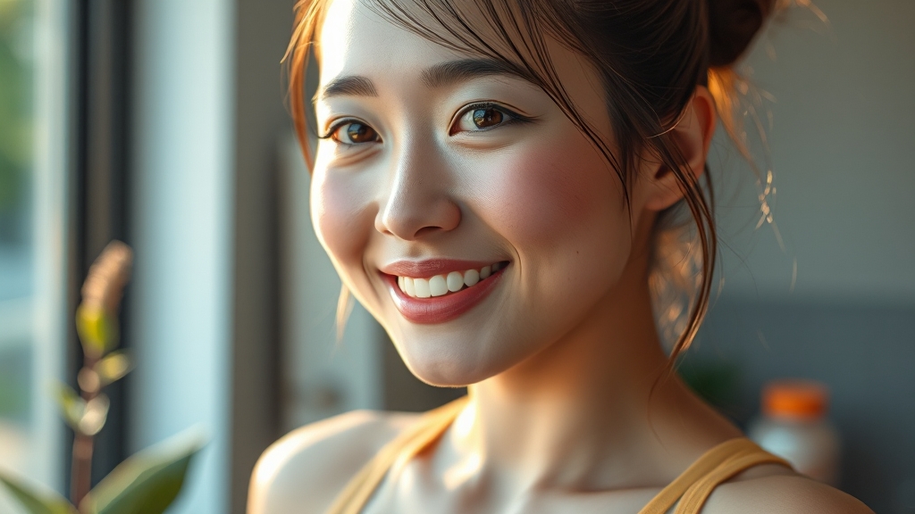 영양제 섭취 후, 어떤 변화가 있을까요? (realistic 스타일)