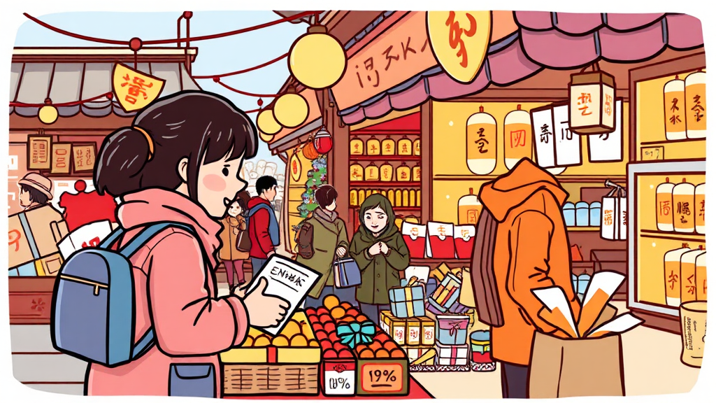 명절 선물, 제수용품 구매, 온누리상품권 활용 꿀팁 (cartoon 스타일)