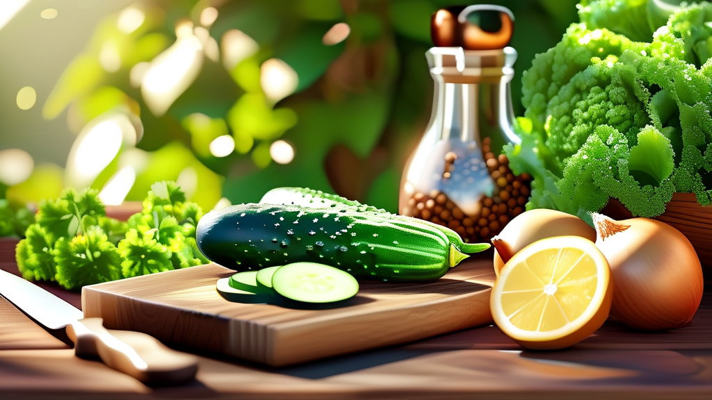 냉동실도 OK? 오이 냉동 보관 시 주의사항과 활용법 (realistic 스타일)