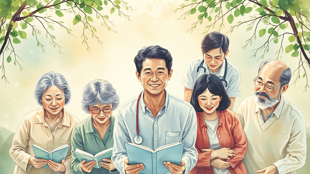 암 환자를 위한 종합 케어 프로그램 (watercolor 스타일)