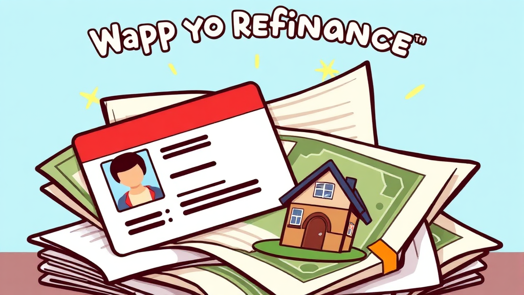 대환대출 필요 서류 (cartoon 스타일)