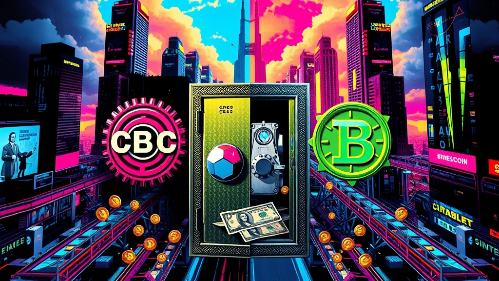 스테이블코인 vs CBDC, 뭐가 다를까? (popart 스타일)