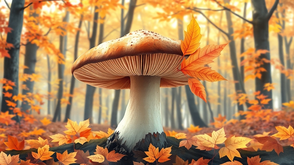 만가닥버섯, 어떤 버섯일까요? (illustration 스타일)