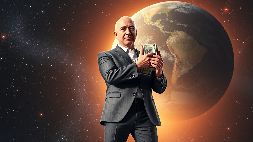 베이조스의 지분 변화는? (realistic 스타일)