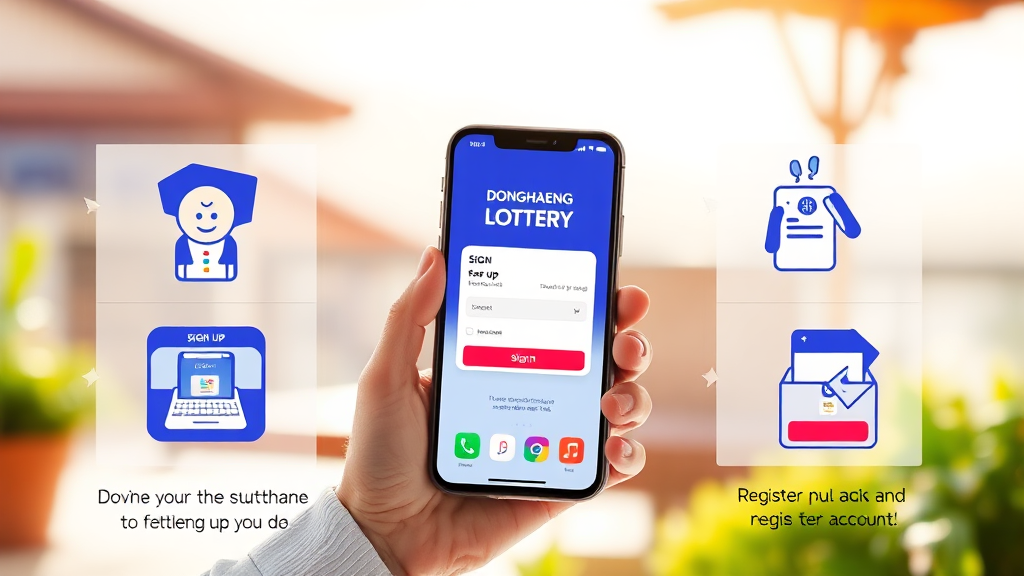 동행복권 앱: 설치부터 회원가입까지 완벽 가이드 (realistic 스타일)