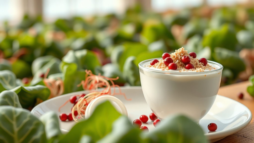 차전자피와 찰떡궁합 식품은? (realistic 스타일)