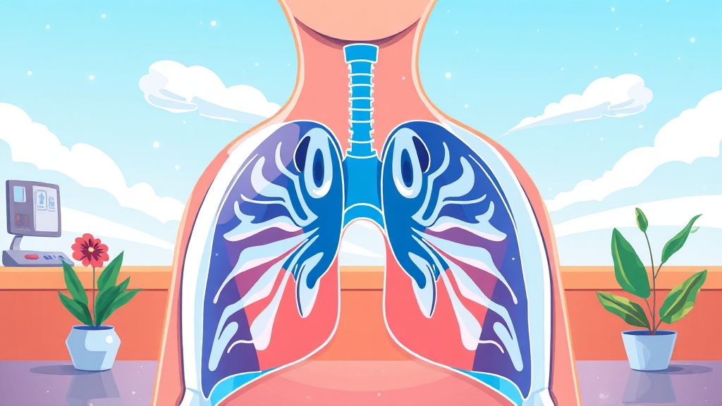 폐기흉 수술 후 관리 (cartoon 스타일)