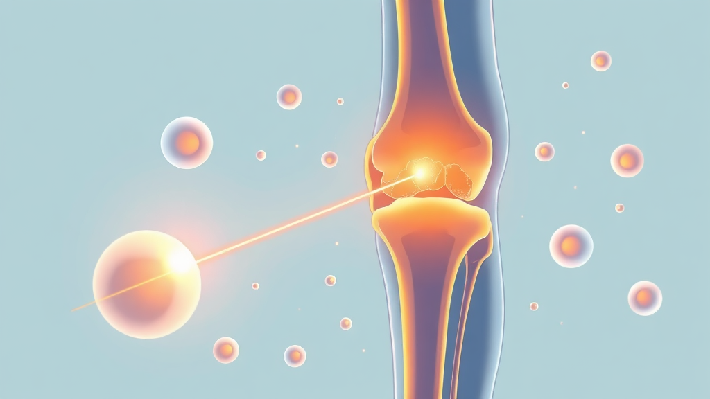 무릎 줄기세포 주사 비용 결정 요인 (illustration 스타일)