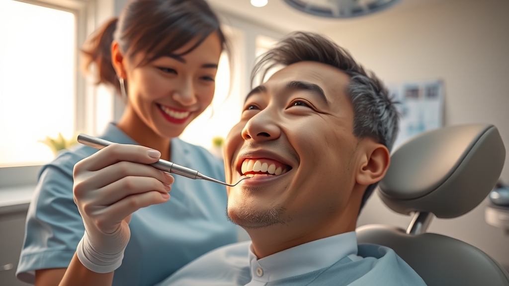 치과 방문과 스케일링 (realistic 스타일)