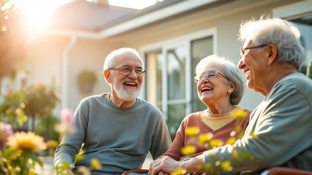 정부 지원 고령자 복지 주택 및 임대 주택 정보 (realistic 스타일)