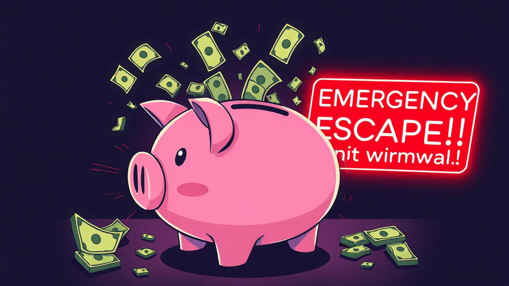 중도 해지 및 긴급 출금 조건 (illustration 스타일)