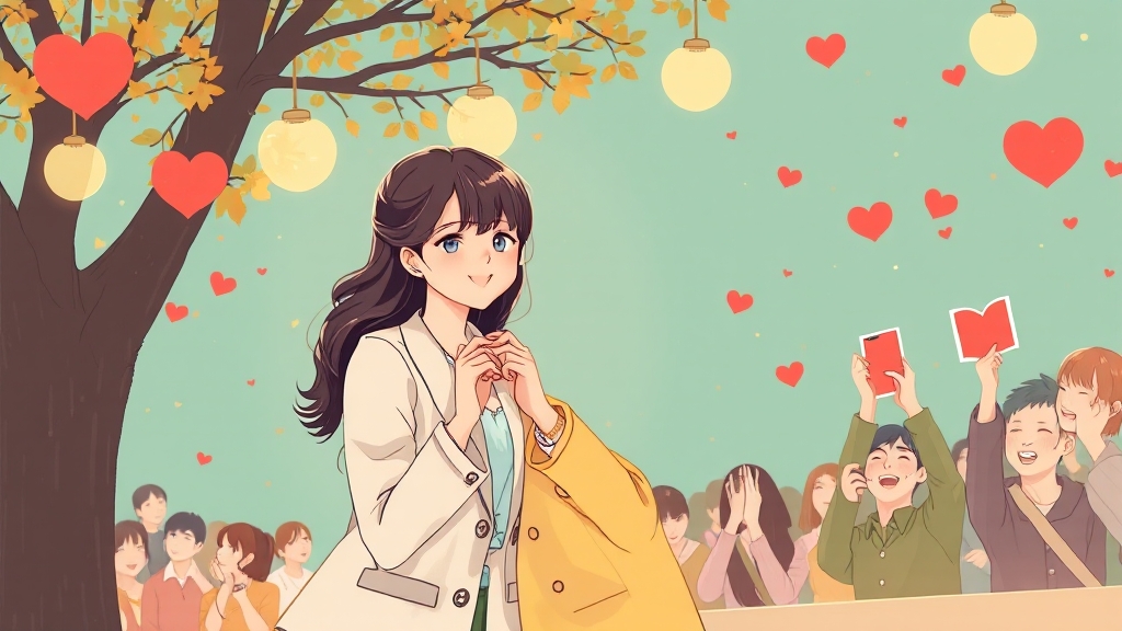열애 인정, 팬 반응은? (illustration 스타일)