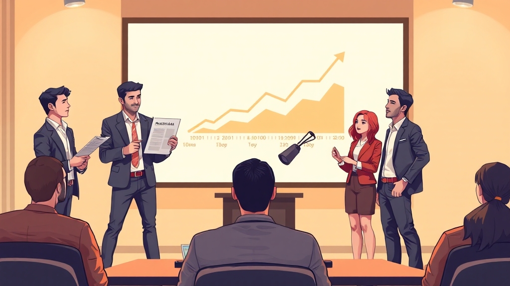 전문가 컨설팅 및 발표 전략 (illustration 스타일)
