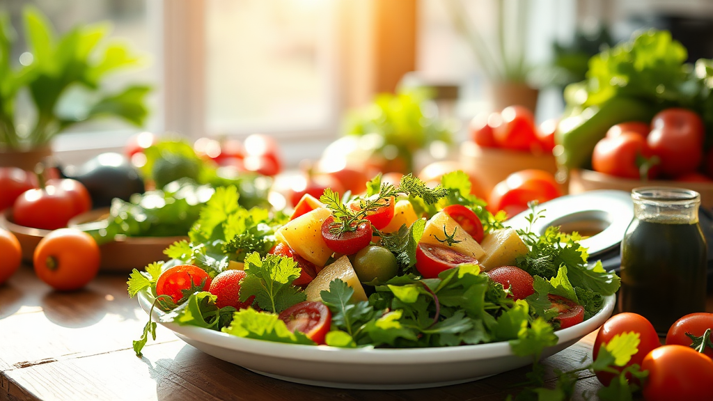 건강한 식단 레시피 (realistic 스타일)