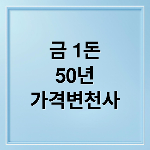 금 1돈
50년
가격변천사 (금1돈 가격 50년 변천사)