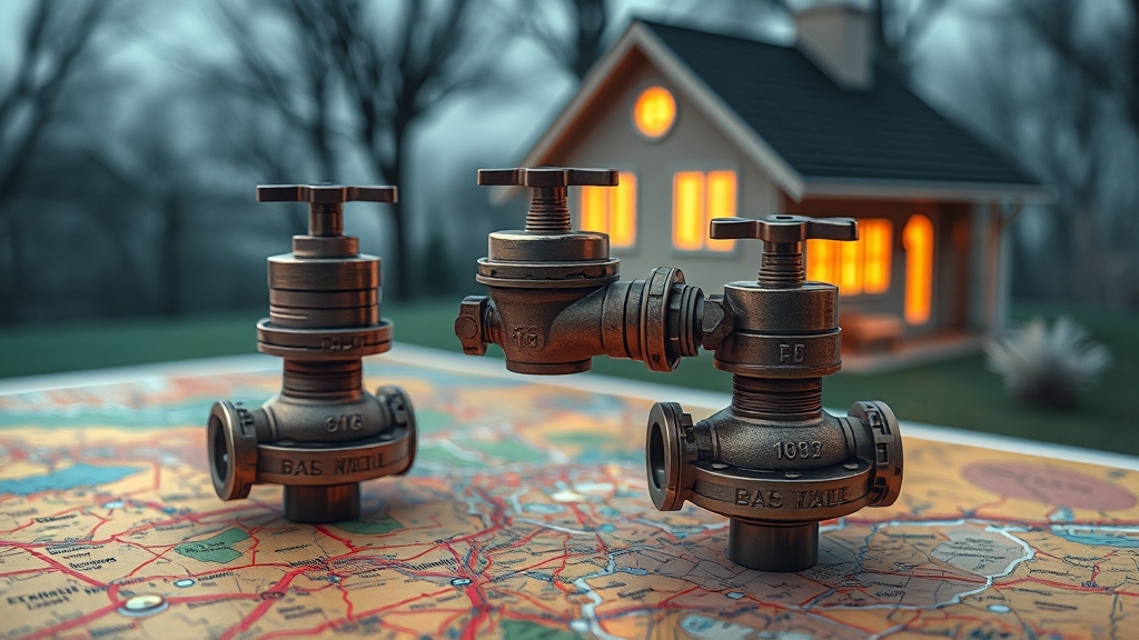 지역별 도시가스사 정보 및 문의처 (realistic 스타일)