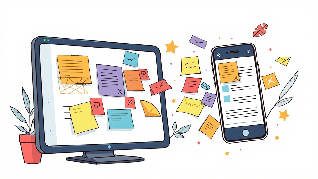 구글 킵 PC 연동 방법 (illustration 스타일)