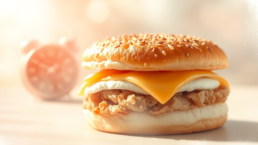 맥모닝 메뉴 & 주문 시간 (watercolor 스타일)