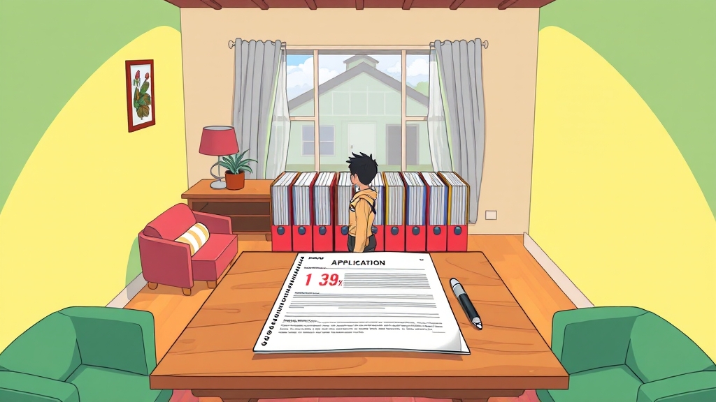 재산세 감면 신청 절차 (cartoon 스타일)