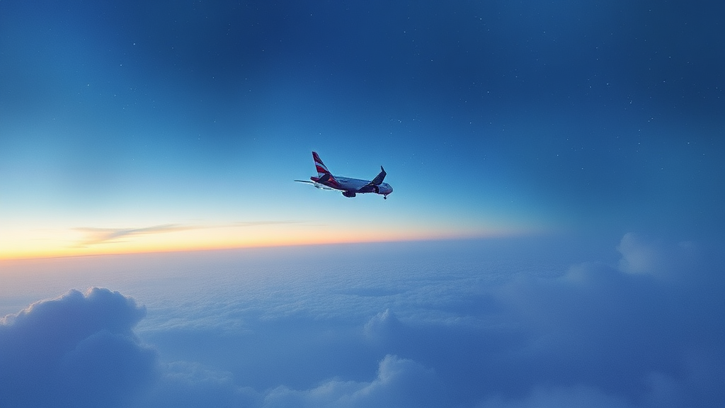 밤 비행기, 효율적인 여행의 시작! (watercolor 스타일)