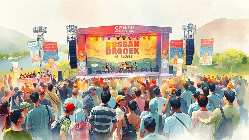 26년 역사, 부산 록페! (watercolor 스타일)