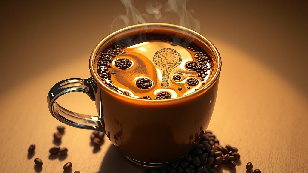 방탄커피의 과학적 원리 (illustration 스타일)