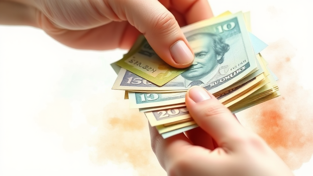 다양한 상황별 돈 꿈의 해몽을 나타내는 이미지