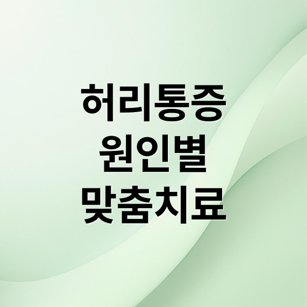 허리통증
원인별
맞춤치료 (허리통증)