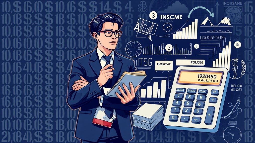 세금 종류: 소득세 vs 부가세 (illustration 스타일)