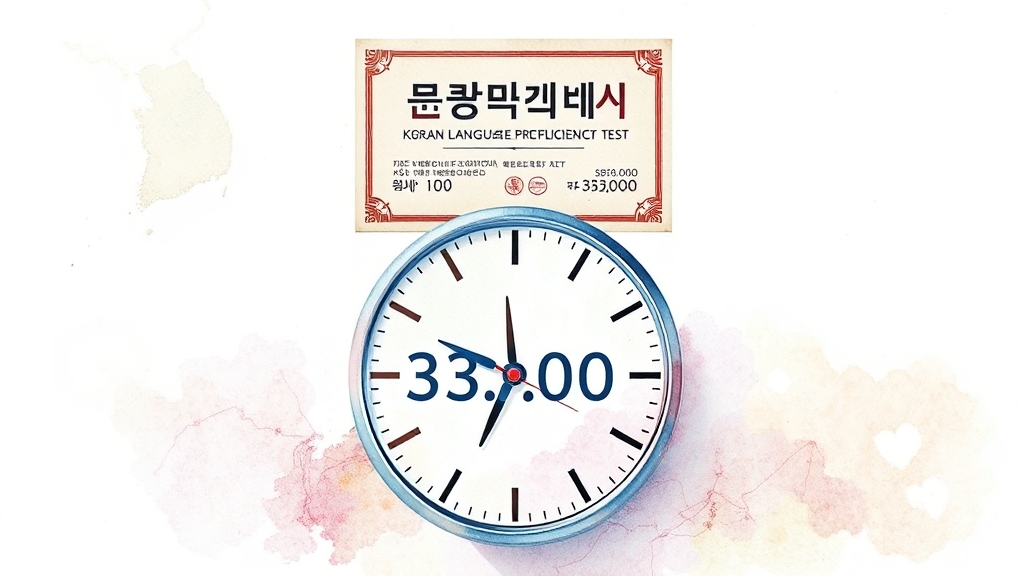 시험 일정 및 응시료 (watercolor 스타일)