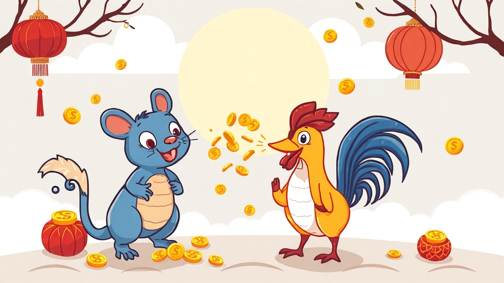 오늘의 재물운: 금전 흐름 예측 (cartoon 스타일)