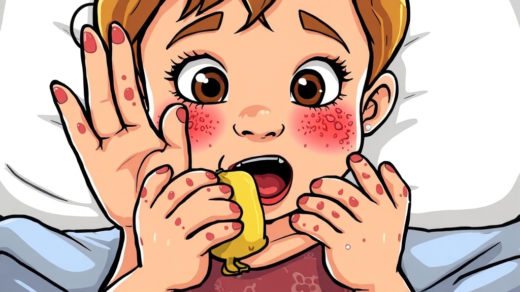주요 증상: 발진, 수포, 그리고… (cartoon 스타일)