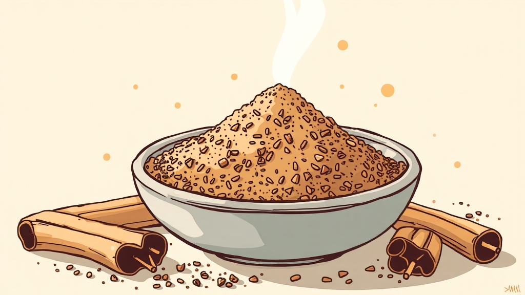 계피가루, 효능 알아보기 (illustration 스타일)