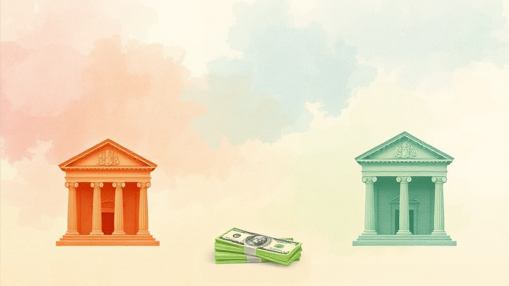 예금 금리는 왜 제자리걸음일까? (watercolor 스타일)