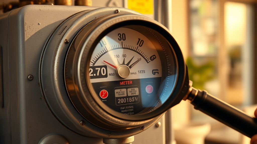 자가 검침 & 꼼꼼한 점검 (realistic 스타일)