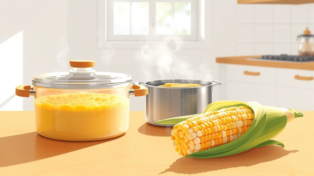 전통 조리법: 냄비 vs 찜기 (illustration 스타일)