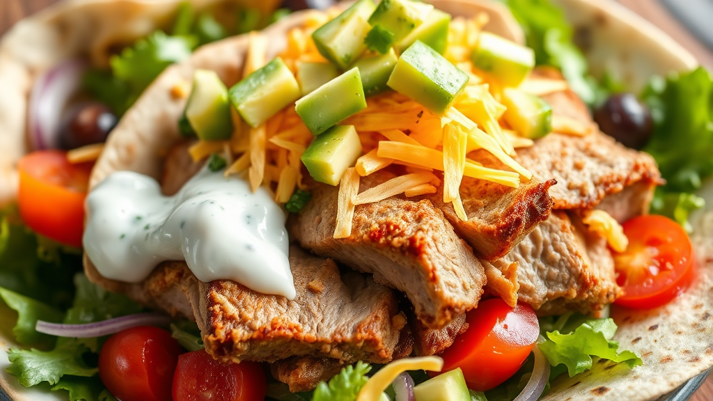 폴드포크 샐러드 꿀조합 & 주문 팁 (realistic 스타일)