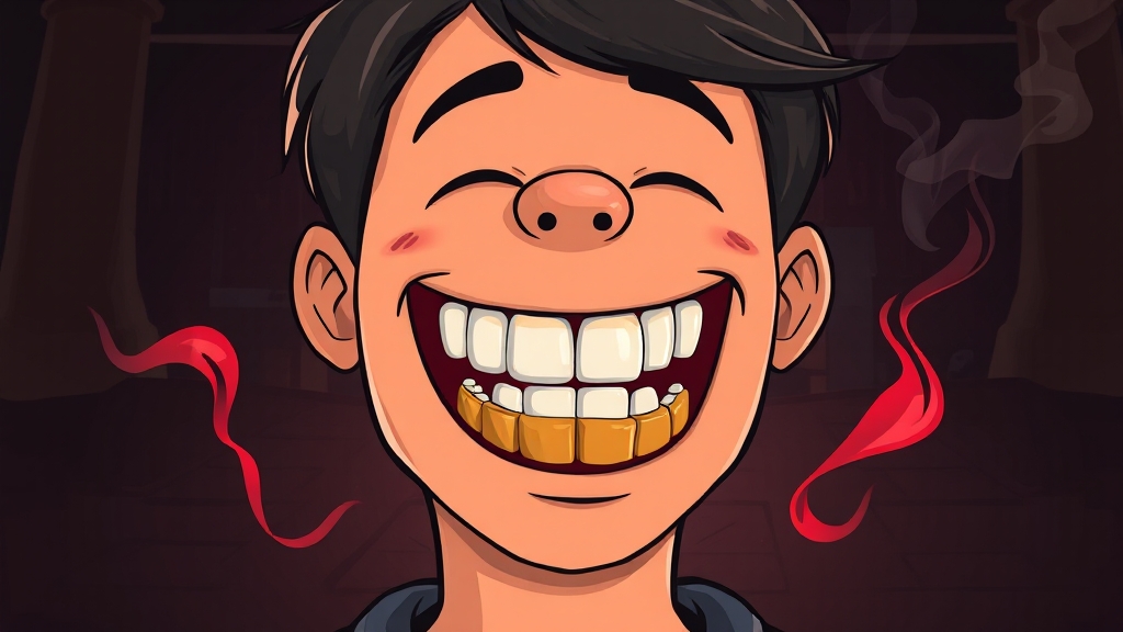 니코틴 착색, 왜 생길까요? (cartoon 스타일)