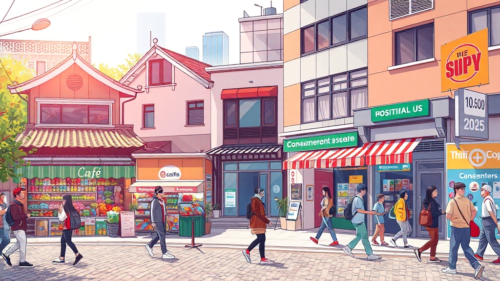 소비쿠폰 사용처 및 유의사항 (illustration 스타일)