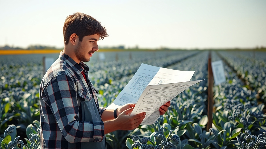 영농 계획서 작성 및 심사 (realistic 스타일)